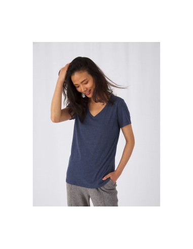 B-TW058-Womens V-Neck Triblend T-Shirt